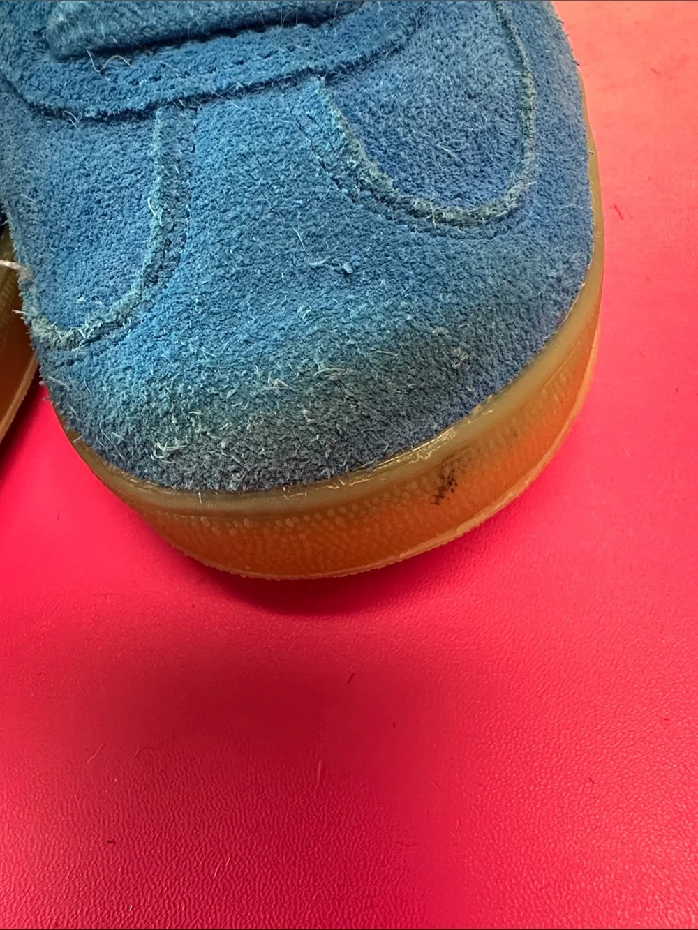 adidas Kids Blue Suede Sneakers with White Stripes